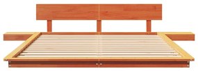 vidaXL Σκελετός Κρεβατιού Καφέ 140 x 200 cm ξύλο