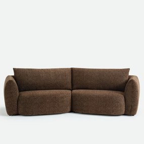 Καναπές τραπέζιο, 5 θέσεων, από ψαθωτό chenille, EDITH
