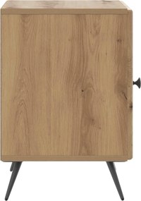 vidaXL Κομοδίνο Artisan Δρυς 43 x 34,5 x 50 εκ Επεξεργασμένο Ξύλο
