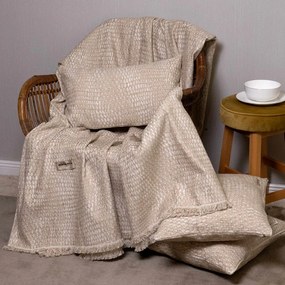 Ριχτάρι Ismaros Spaghi-Ecru Aslanis Home Τριθέσιο 180x300cm Βαμβάκι-Polycotton