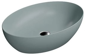GSI Pura Ghiaccio 8842-920 Πορσελάνινος Νιπτήρας Μπάνιου Επιτραπέζιος Διπλής Επισμάλτωσης Dualglaze 60x42 cm