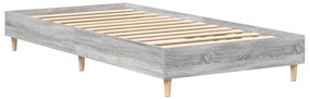 vidaXL Κρεβάτι 90x200 εκ Γκρι Σοναμά από Ξύλο