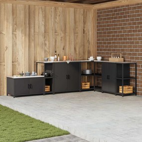vidaXL Ράφι Κουζίνας HATTEM Μαύρο 30 x 50 x 92 εκ Ατσάλι