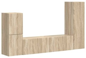 vidaXL Σετ επίπλου τηλεόρασης 4 pcs Δρύς Sonoma Επεξεργασμένο ξύλο