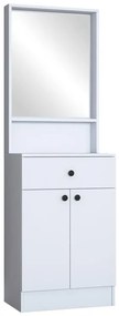 Entrance furniture Rockder white melamine 60x35.5x182.8cm 60x35.5x182.8 εκ.