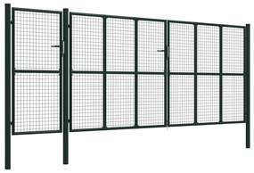 vidaXL Πύλη Φράχτη με κλειδαριά Πράσινο 175 cm Ατσάλι