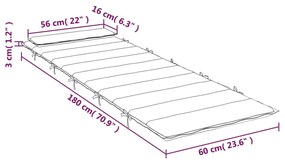 ΜΑΞΙΛΑΡΙ ΞΑΠΛΩΣΤΡΑΣ ΠΡΑΣΙΝΟ 180 X 60 X 3 ΕΚ. ΑΠΟ ΎΦΑΣΜΑ OXFORD 361857