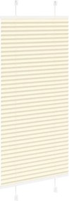 vidaXL Πλισέ περσίδα Κρέμα 55x150 cm Πλάτος υφάσματος 54,4 cm