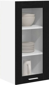 vidaXL Κρεμαστό ντουλάπι Μαύρη Οξυά 40 x 31 x 80 εκ.