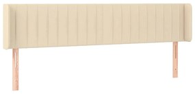 vidaXL Κεφαλάρι με Πτερύγια Κρεμ 183x16x78/88 εκ. Υφασμάτινο