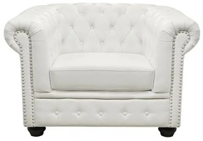 ΠΟΛΥΘΡΟΝΑ T.CHESTERFIELD POLINA HM3011.02 PU ΛΕΥΚΟ ΜΑΤ 110x90x73Y εκ.