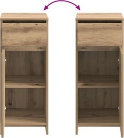 vidaXL Ντουλάπι Μπάνιου Artisan Δρυς 35 x 36,5 x 85 εκ.