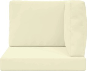vidaXL Μαξιλάρι Καναπέ Εξωτερικού Χώρου 3 pcs Κρεμ Πολυεστέρας