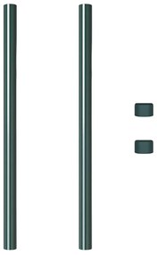 vidaXL Πό posts φράχτη 2 pcs Πράσινο 60 cm Ατσάλι με Επικάλυψη Πούδρας