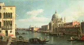 Αναπαραγωγή View of the Grand Canal: Santa Maria della Salute and the Dogana, (1697-1768) Canaletto
