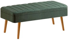 Σκαμπό Με Αποθηκευτικό Χώρο Vina 869VEL5302 110x40x46cm Natural-Green