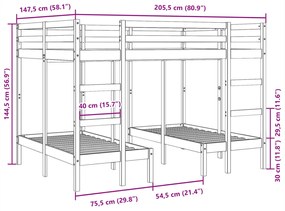 ΣΚΕΛΕΤΟΣ ΤΡΙΠΛΗΣ ΚΟΥΚΕΤΑΣ 140X200/70X140 ΕΚ. ΜΑΣΙΦ ΠΕΥΚΟ 3308577