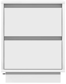 vidaXL Κομοδίνο με LED Φώτα Λευκό 39x34,5x50 εκ.