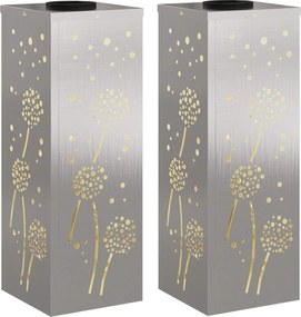 vidaXL Ηλιακό LED Φως Δρόμου 2 pcs Σκ rusty Ανοξείδωτο ατσάλι