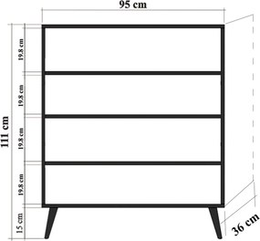 Ντουλάπι Sonoma Δρυς GOFLAE 95x36x111
