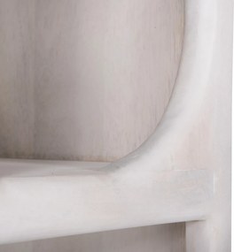 ΡΑΦΙΕΡΑ ΚΟΜΜΟ HANDYR HM9706 ΜΑΣΙΦ ΞΥΛΟ MANGO ΣΕ ΛΕΥΚΟ ΧΡΩΜΑ 60x35x120Υεκ.