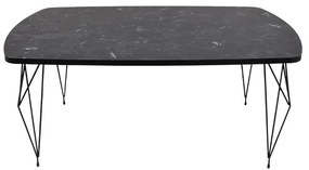 ΤΡΑΠΕΖΑΚΙ ΣΑΛΟΝΙΟΥ Diamond BLACK MARBLE 100x66x42εκ