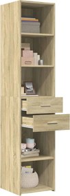 vidaXL Ντουλάπι Sonoma Δρυς 40x42,5x185 εκ. από Επεξεργασμένο Ξύλο