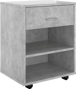 vidaXL Ντουλάπι Τροχήλατο Γκρι Σκυρ. 46 x 36 x 59 εκ. από Επεξ. Ξύλο