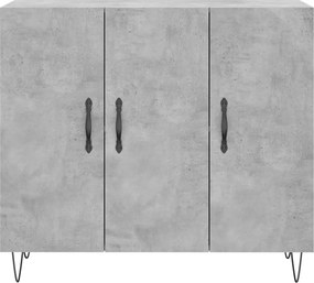 vidaXL Ντουλάπι Γκρι Σκυροδέματος 90x34x80 εκ. Επεξεργασμένο Ξύλο