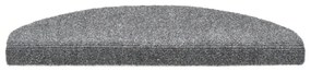 Πατάκια Σκάλας Αυτοκόλ. 5 τεμ. Αν. Γκρι 65x21x4 εκ Βελονιασμένα - Γκρι