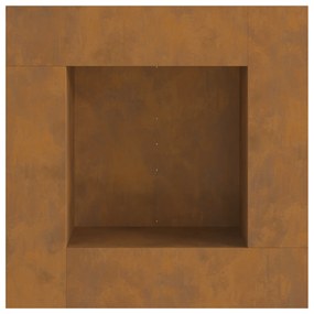 vidaXL Τζάκι Τετράγωνο 80x80x40 εκ. από Ανοξείδωτο Χάλυβα
