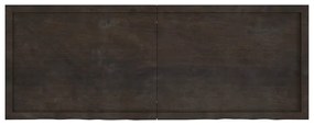 vidaXL Πάγκος Μπάνιου Σκούρο Καφέ 160x60x(2-6) εκ. Επεξεργ. Μασίφ Ξύλο