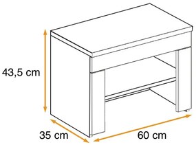 Swap XIX Σύνθεση Καφέ δρυς 280x180x40