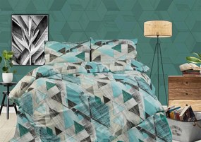 ΠΑΠΛΩΜΑΤΟΘΗΚΗ ΕΜΠΡΙΜΕ Geometrical 332 220X240 Petrol 100% Cotton Flannel
