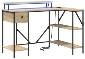 vidaXL Γραφείο Sonoma Δρυς 120 x 79 x 86.5 εκ. Επεξεργασμένο ξύλο
