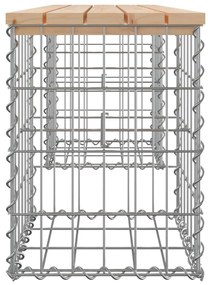 vidaXL Παγκάκι Κήπου Συρματοκιβώτιο 103x31x42εκ. από Μασίφ Ξύλο Πεύκου