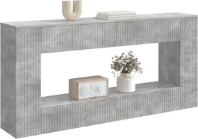 vidaXL Τραπέζι κονσόλας Ριγέ Σκυρόχρωμο Γκρι 155 x 29 x 74 εκ.