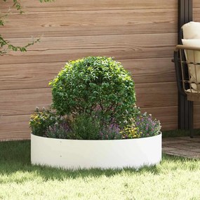 vidaXL Γλάστρα Κήπου Λευκό 80 x 80 x 20 cm Ατσάλι