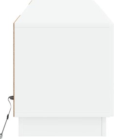 vidaXL Ντουλάπα LED Τηλεόρασης Λευκό Επεξεργασμένο Ξύλο