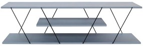 Tραπέζι σαλονιού Tars pakoworld γκρι-μαύρο 120x30x33εκ