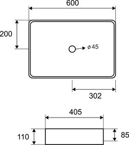 Karag LT 2174 61x40 - Επιτραπέζιος νιπτήρας