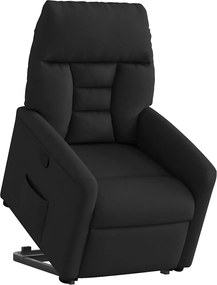 vidaXL Πολυθρόνα Ανακλινόμενη με Ανύψωση Μαύρη Υφασμάτινη