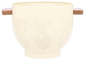 Σουρωτήρι Ζυμαρικών Allure Ανοξείδωτο 22cm Με Ξύλινες Λαβές Ivory