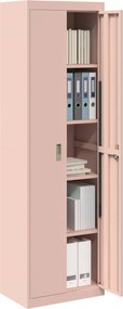 vidaXL Ντουλάπι αποθήκευσης Ροζ 60 x 40 x 200 εκ Ατσάλι