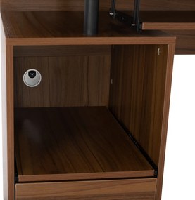 ΓΡΑΦΕΙΟ ΜΕΛΑΜΙΝΗΣ STATUS HM2026.03 WALNUT 120Χ55Χ76 εκ.