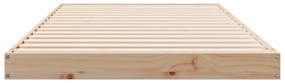 vidaXL Κρεβάτι Δαπέδου Λευκό 100x220 εκ. Μασίφ Ξύλο Πευκό