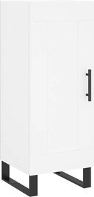 vidaXL Ντουλάπι Λευκό 34,5 x 34 x 180 εκ. από Επεξεργασμένο Ξύλο