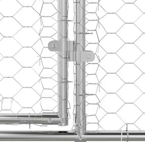 vidaXL Κλουβί Σκύλου 2 pcs Ασημί 4 x 2 x 2 m Γαλβανισμένος χάλυβας