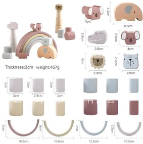 Παιδικό σετ με τουβλάκια Joyland Animal Blocks