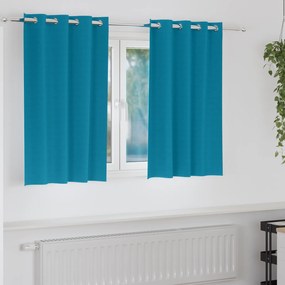 vidaXL Κουρτίνες με κουρτίνες 2 pcs Τιρκουάζ 140 x 140 cm Πολυεστέρας